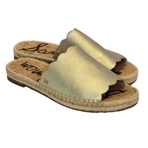 Sam Edelman Women's Sandels, Size 8M, Gold Metallic